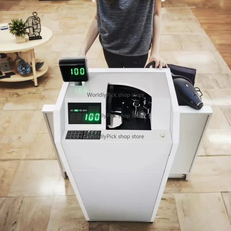 High-Speed UV Detector Banknote Counter Front Loading Money Note Sorting Vacuum System with Copy Detector Feature