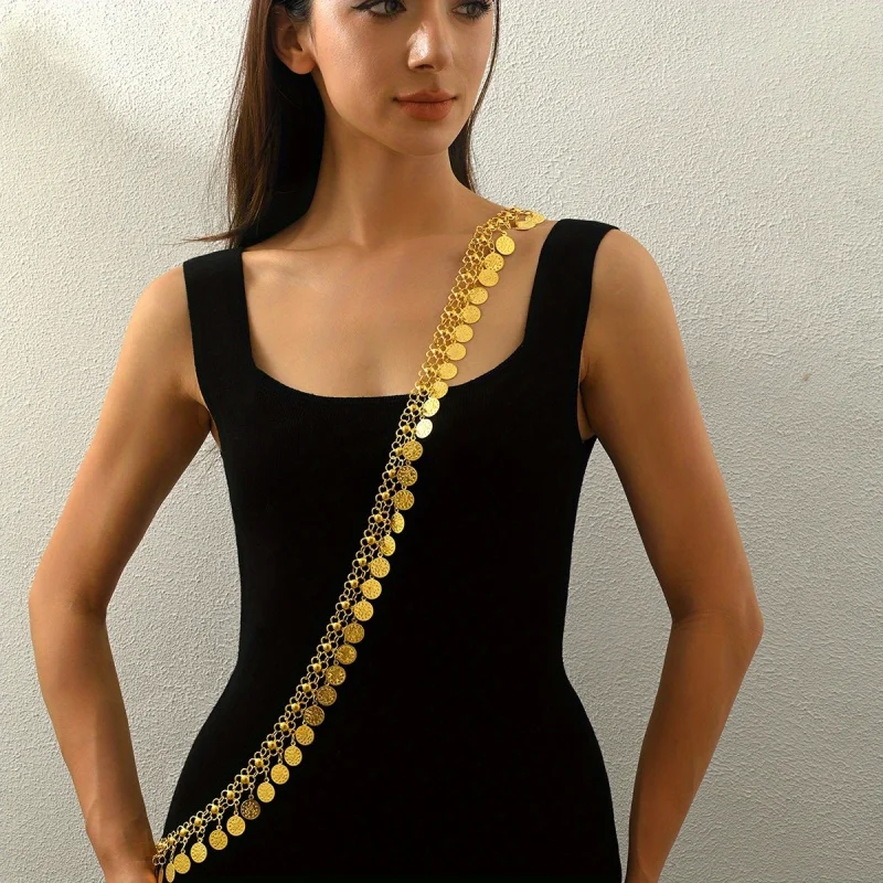 Shimmering Golden Metallic Lining Belt And Double Tassel Pendant Design for Women Long Dresses Formal Occasions Weddings Party
Shimmering Golden Metallic Lining Belt And Double Tassel Pendant Design for Women Long Dresses Formal Occasions Weddings Party