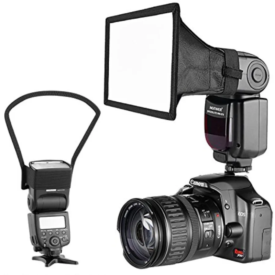 Camera Speedlite Flash Softbox and Reflector Diffuser Kit for Canon Nikon and Other DSLR Cameras Flashes, TT560 TT850 TT860 NW5
Camera Speedlite Flash Softbox and Reflector Diffuser Kit for Canon Nikon and Other DSLR Cameras Flashes, TT560 TT850 TT860 NW5