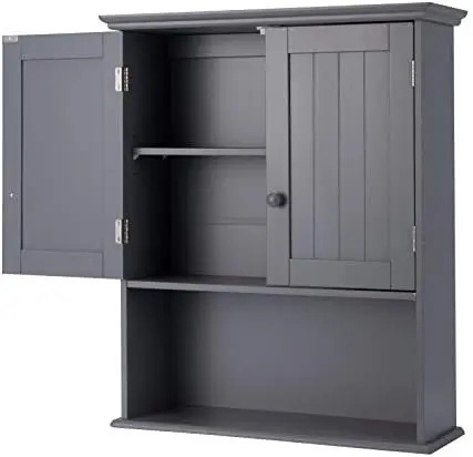 Bathroom Wall Cabinet, Medicine Cabinet with Double Doors and Adjustable , Wall Mounted Cabinet for Bathroom, Living Room, Kitc
Bathroom Wall Cabinet, Medicine Cabinet with Double Doors and Adjustable , Wall Mounted Cabinet for Bathroom, Living Room, Kitc