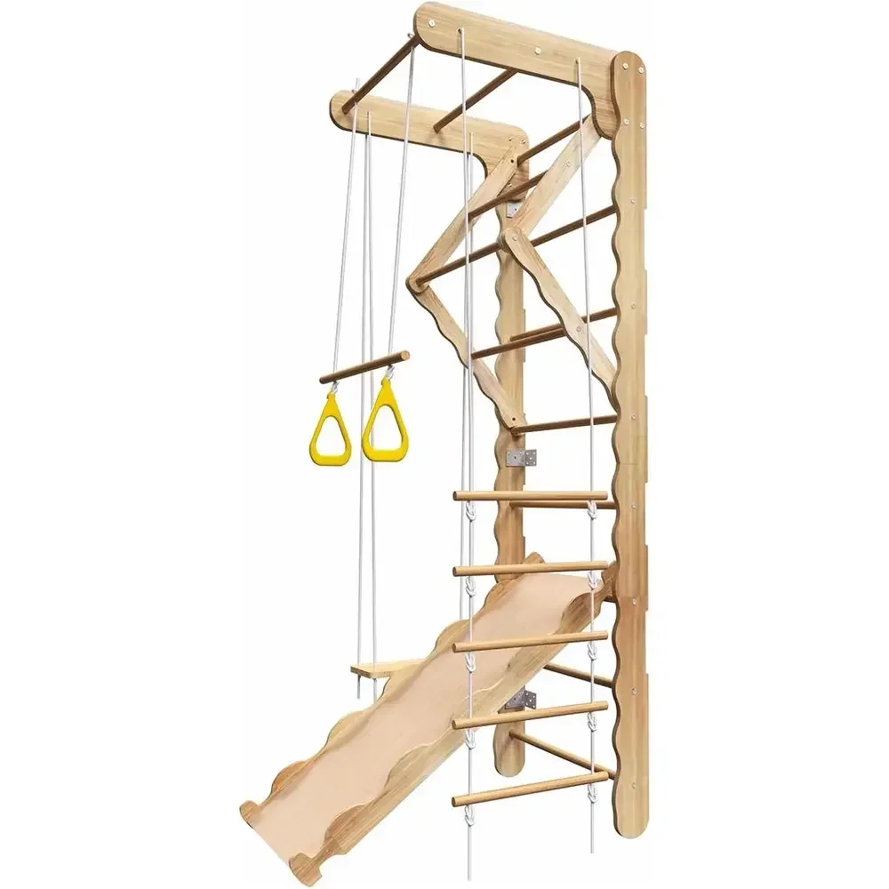 Indoor Jungle Gym with Ladder, Pull-Up Bar, Rings, Swing, and Slide for Kids, Ages 3-8
Indoor Jungle Gym with Ladder, Pull-Up Bar, Rings, Swing, and Slide for Kids, Ages 3-8