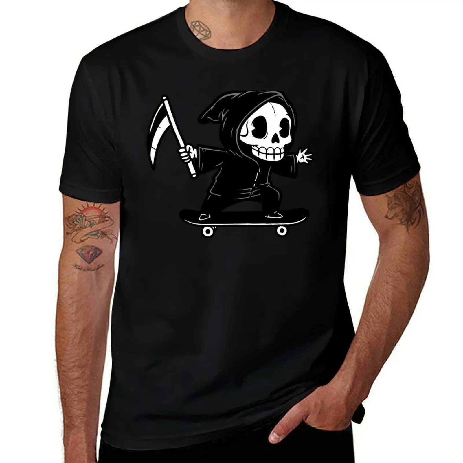 Grim Reaper on Skateboard – Funny Cartoon Skeleton Vector T-Shirt custom t-shirts Aesthetic clothing Men's t shirts
Grim Reaper on Skateboard – Funny Cartoon Skeleton Vector T-Shirt custom t-shirts Aesthetic clothing Men's t shirts