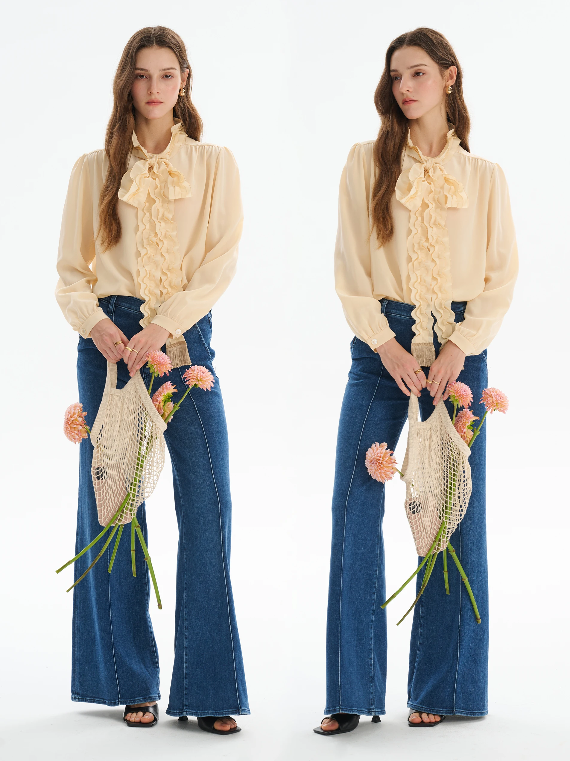 Ele Long Sve Silk Blouse with Tassel And Sa for ternoon Tea MAIMAI Women's Loose Fit irt Skin Friendly Breathable
Ele Long Sve Silk Blouse with Tassel And Sa for ternoon Tea MAIMAI Women's Loose Fit irt Skin Friendly Breathable