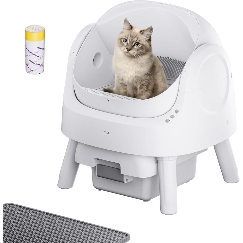 Open-Top Self Cleaning Cat Litter Box, Automatic Cat Litter Box for Multiple Cats with Trash Bags and Litter Mat Included
Open-Top Self Cleaning Cat Litter Box, Automatic Cat Litter Box for Multiple Cats with Trash Bags and Litter Mat Included