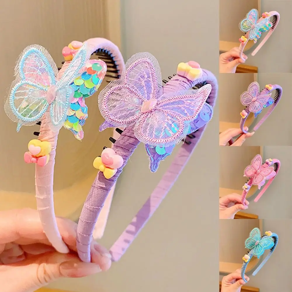 Korean Style Butterfly Hair Hoop Cloth Teethed Children Sequins Headband Barrette Hair Wear Floral Hair Band Kids
Korean Style Butterfly Hair Hoop Cloth Teethed Children Sequins Headband Barrette Hair Wear Floral Hair Band Kids