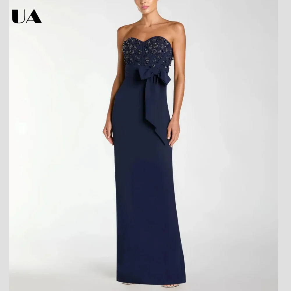 ULBYANRY Customized Sheath Strapless Evening Dresses for Women, Exquisite Beaded Bow Prom Dress, Elegant Sleeveless Party Dress
ULBYANRY Customized Sheath Strapless Evening Dresses for Women, Exquisite Beaded Bow Prom Dress, Elegant Sleeveless Party Dress