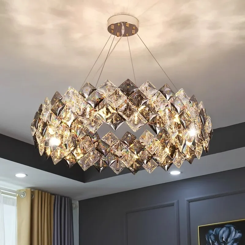 Luxury Crystal Pendant Chandelier Lighting for Living Room Bedroom Lights Modern Adjustable Lamp
Luxury Crystal Pendant Chandelier Lighting for Living Room Bedroom Lights Modern Adjustable Lamp