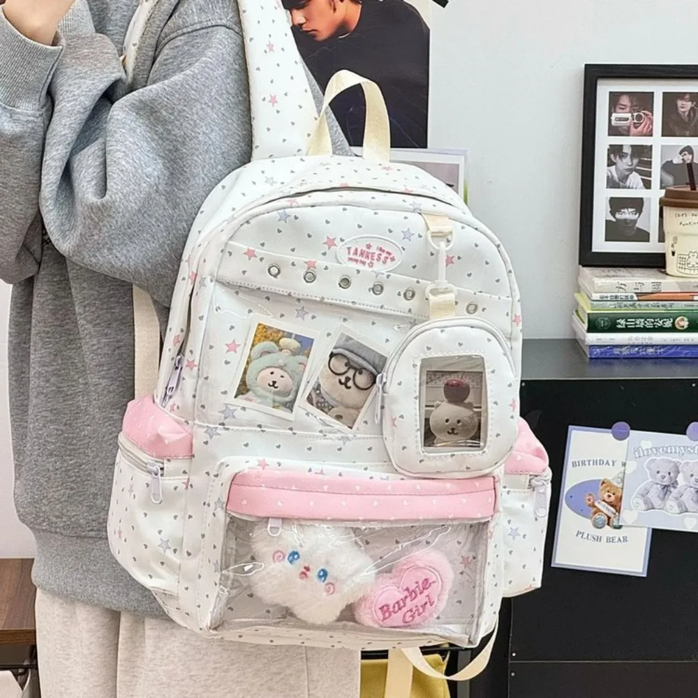 Sweet and Cute Polka Dot Star Ita Bag Lightweight Large Capacity Women's Backpack Fashionable Casual Backpack for Going Out
Sweet and Cute Polka Dot Star Ita Bag Lightweight Large Capacity Women's Backpack Fashionable Casual Backpack for Going Out