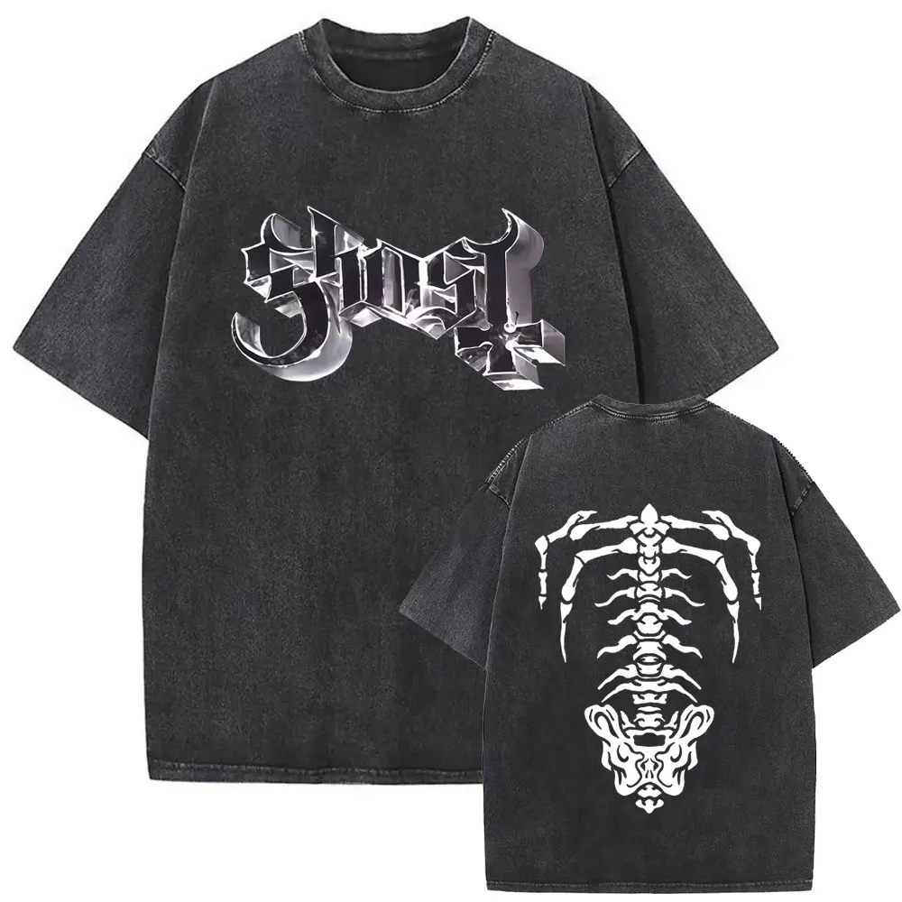 Ghost Band T-shirt Washed Vintage Skeleton Graphic T Shirts Men Rock Oversized T-shirts 90s Classic Gothic Punk Metal Tee Shirt
Ghost Band T-shirt Washed Vintage Skeleton Graphic T Shirts Men Rock Oversized T-shirts 90s Classic Gothic Punk Metal Tee Shirt