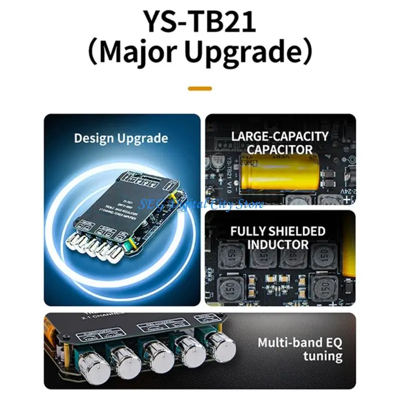U75B 50Wx2+100W 2.1 Channel Bluetooth-Compatible Amplifiers Board with Auxes Input for DIY Sound
U75B 50Wx2+100W 2.1 Channel Bluetooth-Compatible Amplifiers Board with Auxes Input for DIY Sound