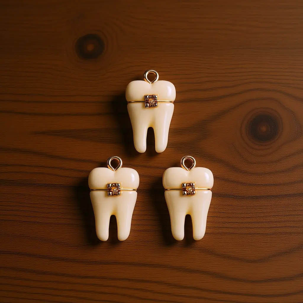5Pcs Realistic Tooth Pendant Charm with Braces Resin Dangle Jewelry Making Supply for Necklace Bracelet Earring DIY Craft
5Pcs Realistic Tooth Pendant Charm with Braces Resin Dangle Jewelry Making Supply for Necklace Bracelet Earring DIY Craft