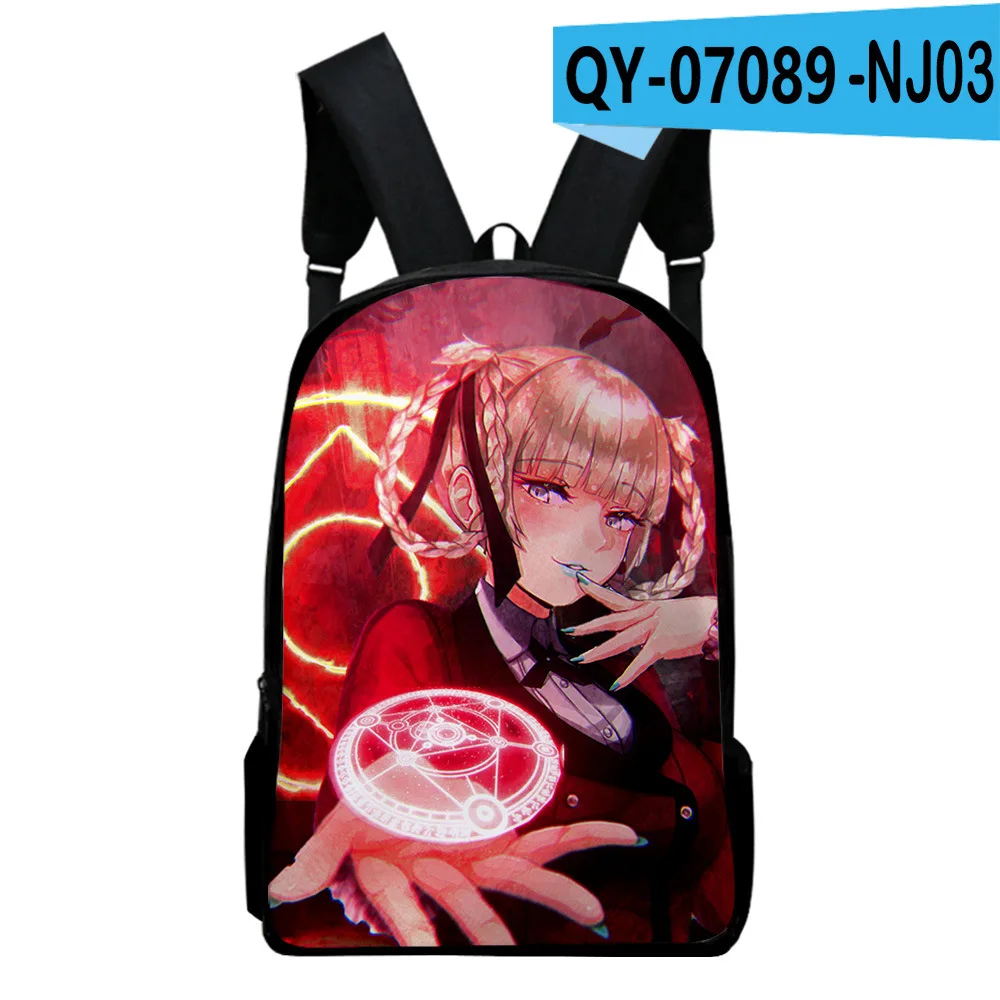 Harajuku Novelty Youthful Kakegurui Student School Bags Notebook Backpacks 3D Printed Oxford Waterproof Boys/Girls Travel Bags
Harajuku Novelty Youthful Kakegurui Student School Bags Notebook Backpacks 3D Printed Oxford Waterproof Boys/Girls Travel Bags