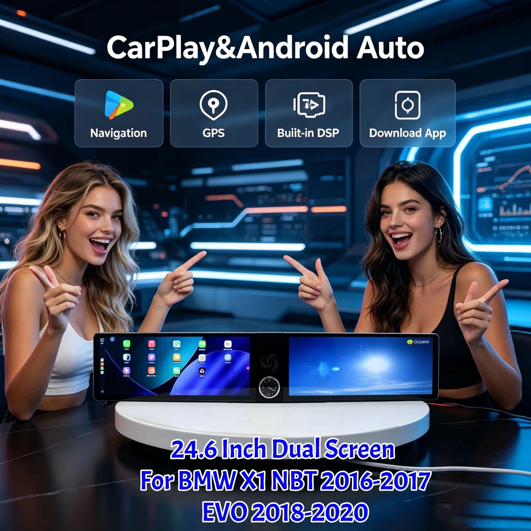 Dual 12.3” Android Carplay For BMW X1 NBT/EVO 2016-2020 GPS Navigation Radio Touch Screen Stereo Auto Car Accessories Head Unit
Dual 12.3” Android Carplay For BMW X1 NBT/EVO 2016-2020 GPS Navigation Radio Touch Screen Stereo Auto Car Accessories Head Unit