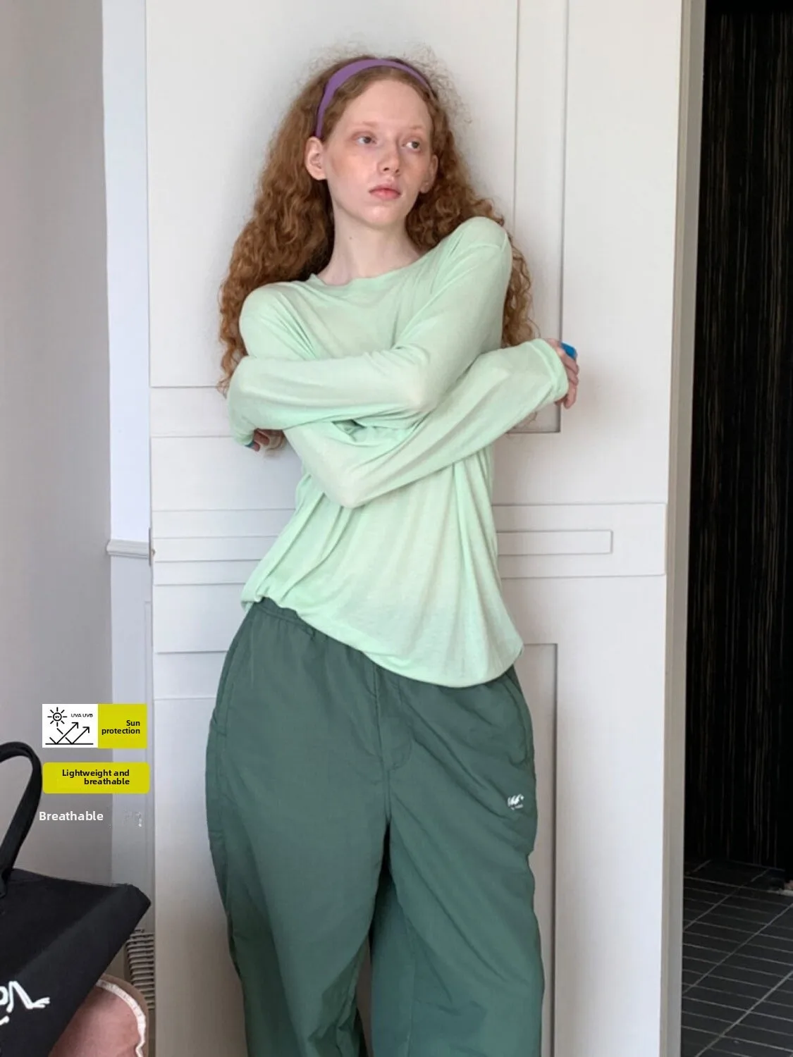 Square Houlest Women's Summer Thin Breathable Loose Long Sleeve T-Shirt Ice Sensation Casual Style round Neck Top Outerwear
Square Houlest Women's Summer Thin Breathable Loose Long Sleeve T-Shirt Ice Sensation Casual Style round Neck Top Outerwear