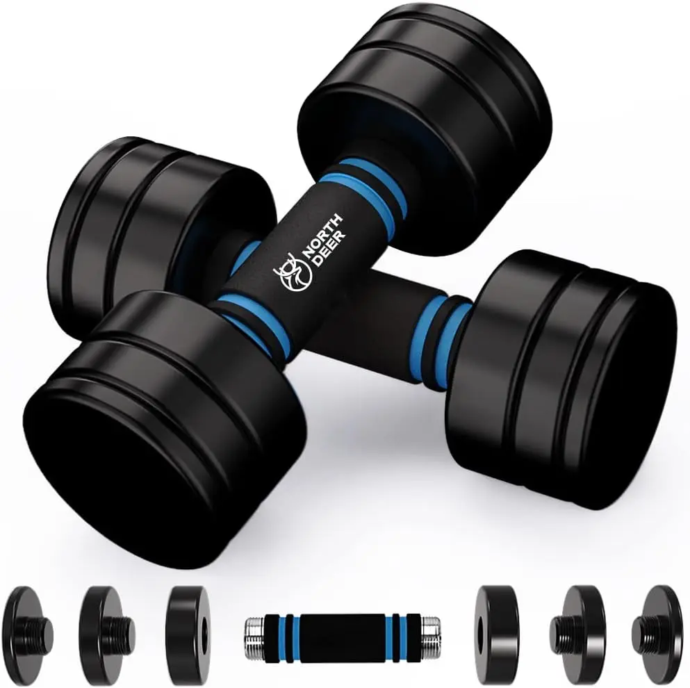 Steel Dumbbells Adjustable Black Coated Weight Set with Foam Handles for Home Gym Workout Strength Trainging for Men Women (5lbs
Steel Dumbbells Adjustable Black Coated Weight Set with Foam Handles for Home Gym Workout Strength Trainging for Men Women (5lbs