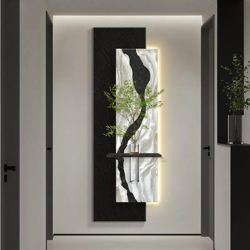 Black And White Minimalist Hydroponic Green Plants Entrance Door Decoration Painting Corridor Sandstone Abstract Wall Lamp
Black And White Minimalist Hydroponic Green Plants Entrance Door Decoration Painting Corridor Sandstone Abstract Wall Lamp