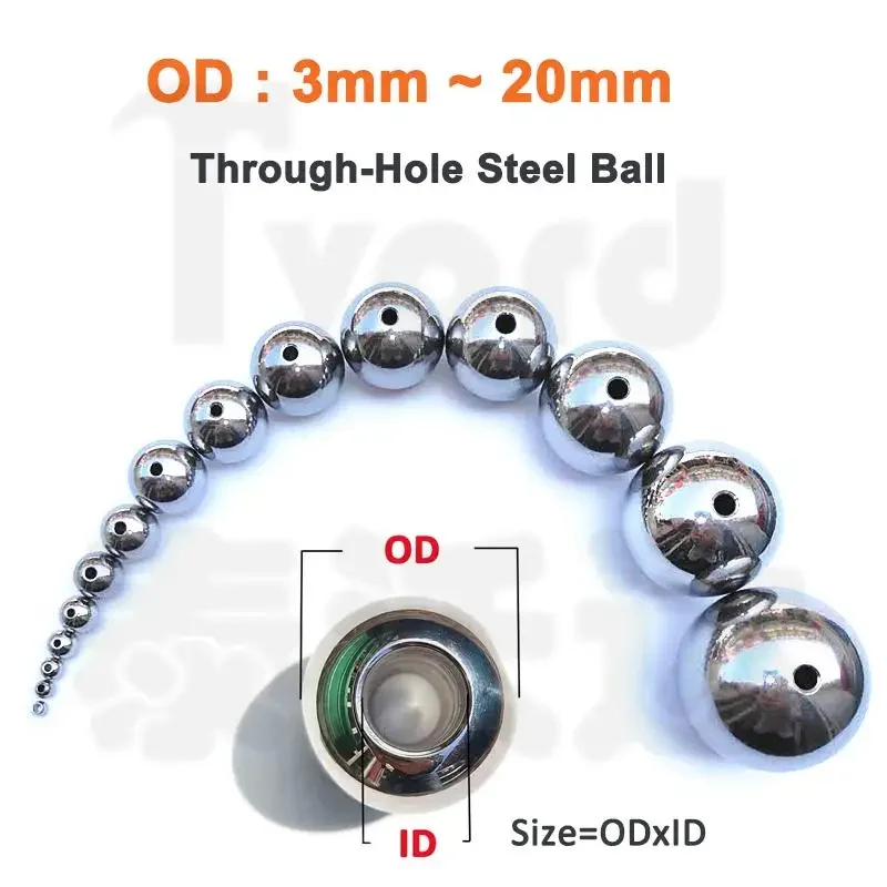 Solid Stainless Steel Ball Through-Hole Outer Dia 3mm-20mm Bore Dia 1.1mm-5mm Drilling Steel Ball Machinery Hardware Accessories
Solid Stainless Steel Ball Through-Hole Outer Dia 3mm-20mm Bore Dia 1.1mm-5mm Drilling Steel Ball Machinery Hardware Accessories
