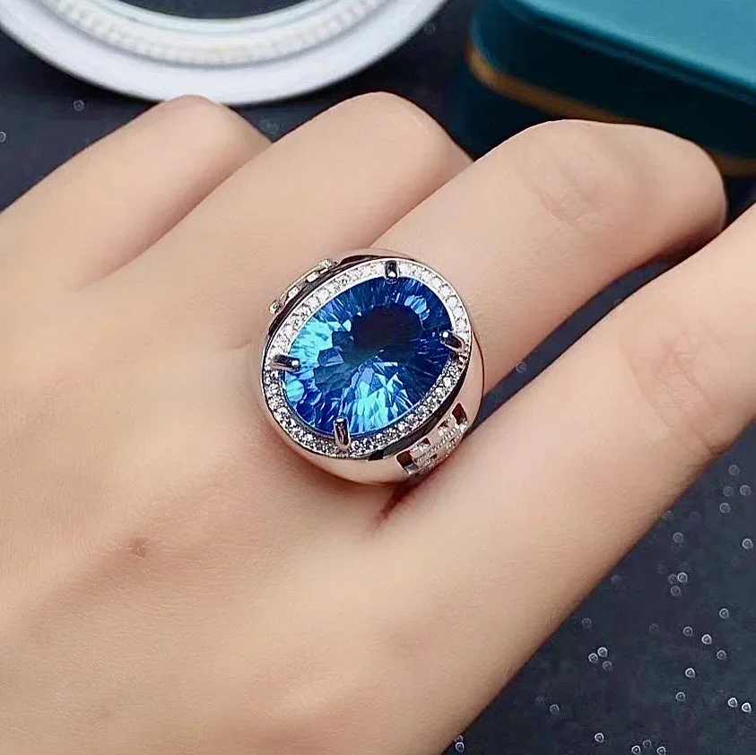 100% Natural Topaz Ring for Party 12mm*16mm 8ct Topaz Silver Ring Solid 925 Silver Topaz Jewelry Man Ring
100% Natural Topaz Ring for Party 12mm*16mm 8ct Topaz Silver Ring Solid 925 Silver Topaz Jewelry Man Ring