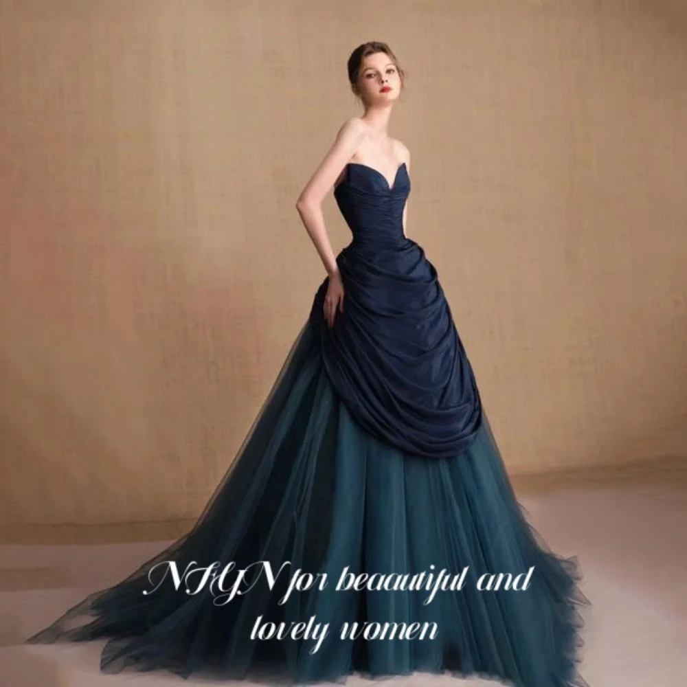 NFYN Elegant Modern Style Prom Dresses Sweetheart Backless Pleating Prom Gown A-Line Trailing Evening Dresses 프롬 드레스 Customized
NFYN Elegant Modern Style Prom Dresses Sweetheart Backless Pleating Prom Gown A-Line Trailing Evening Dresses 프롬 드레스 Customized
