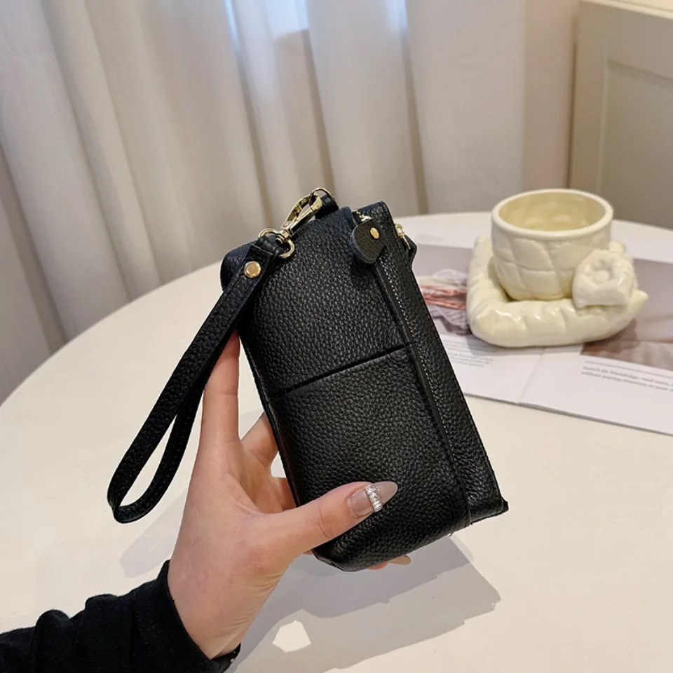 100% Cowhide Leather Women Wallet New Arrivals Zipper Purse High Capacity Ladies Card Wallet Wrist phone bags Clutch Bag
100% Cowhide Leather Women Wallet New Arrivals Zipper Purse High Capacity Ladies Card Wallet Wrist phone bags Clutch Bag
