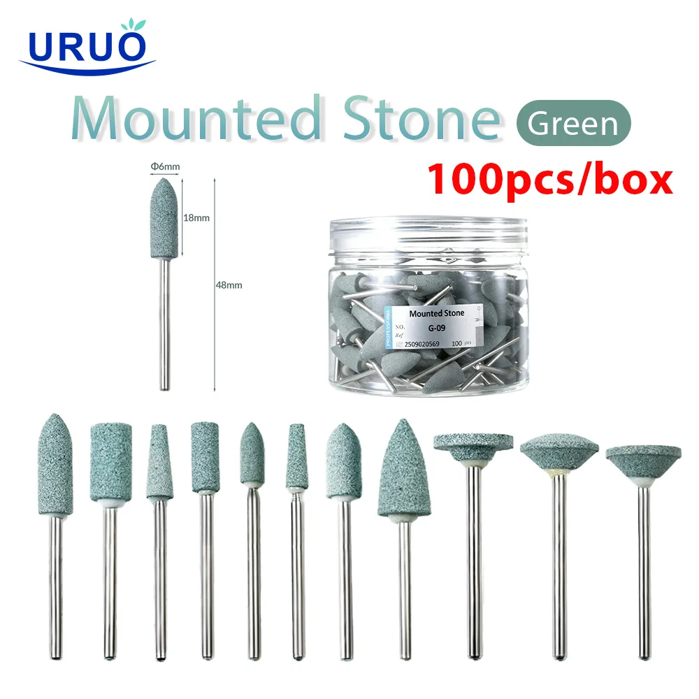 100PCS Dental Mounted Green Stones HP for Contour Ceramics Grinding G-16 Silicone Polishers Dental Polishing Tools Material
100PCS Dental Mounted Green Stones HP for Contour Ceramics Grinding G-16 Silicone Polishers Dental Polishing Tools Material