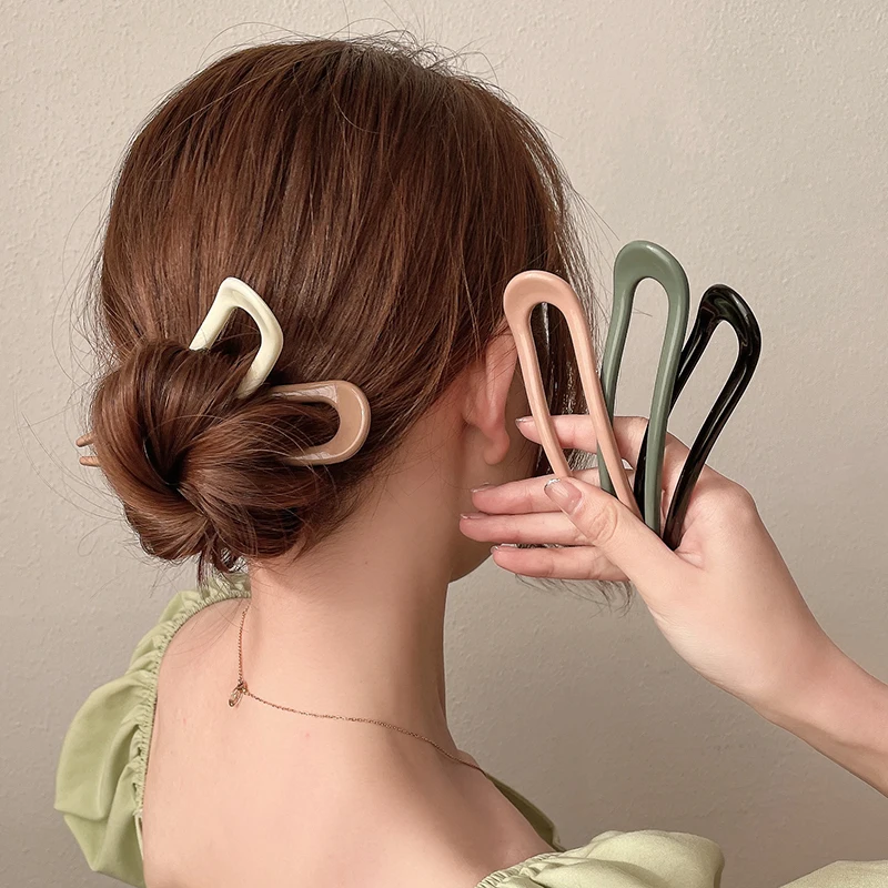 New Exquisite Multicolor Simple Style Hair Sticks Elegant U Shape Women Hair Styling Accessories
New Exquisite Multicolor Simple Style Hair Sticks Elegant U Shape Women Hair Styling Accessories