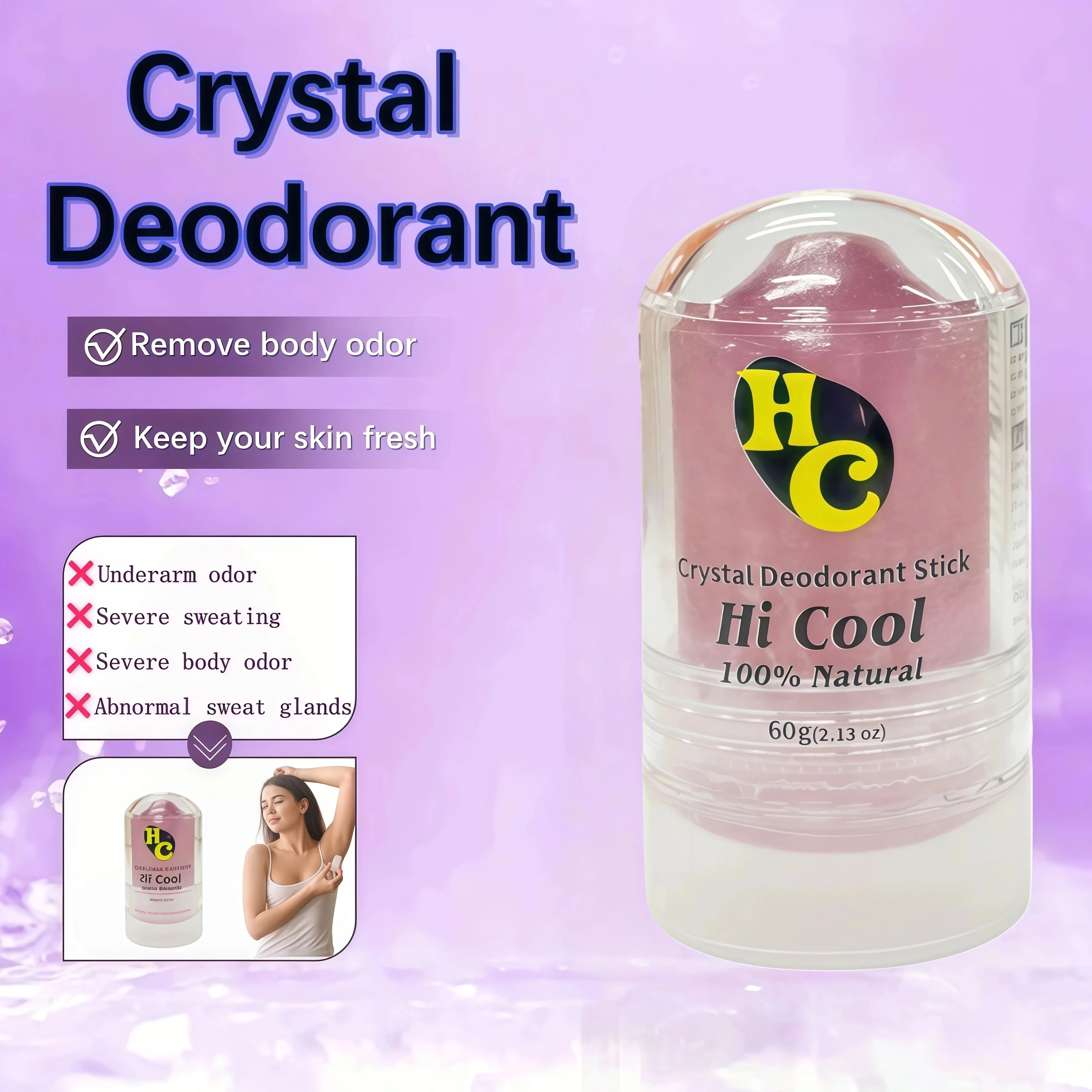 Натуральный дезодорант-стик из кристаллов вазолита 60 г для женщин и мужчин – камень из калиевого вазолита для контроля запаха, нелипкий, минеральный, в форме камня
Натуральный дезодорант-стик из кристаллов вазолита 60 г для женщин и мужчин – камень из калиевого вазолита для контроля запаха, нелипкий, минеральный, в форме камня