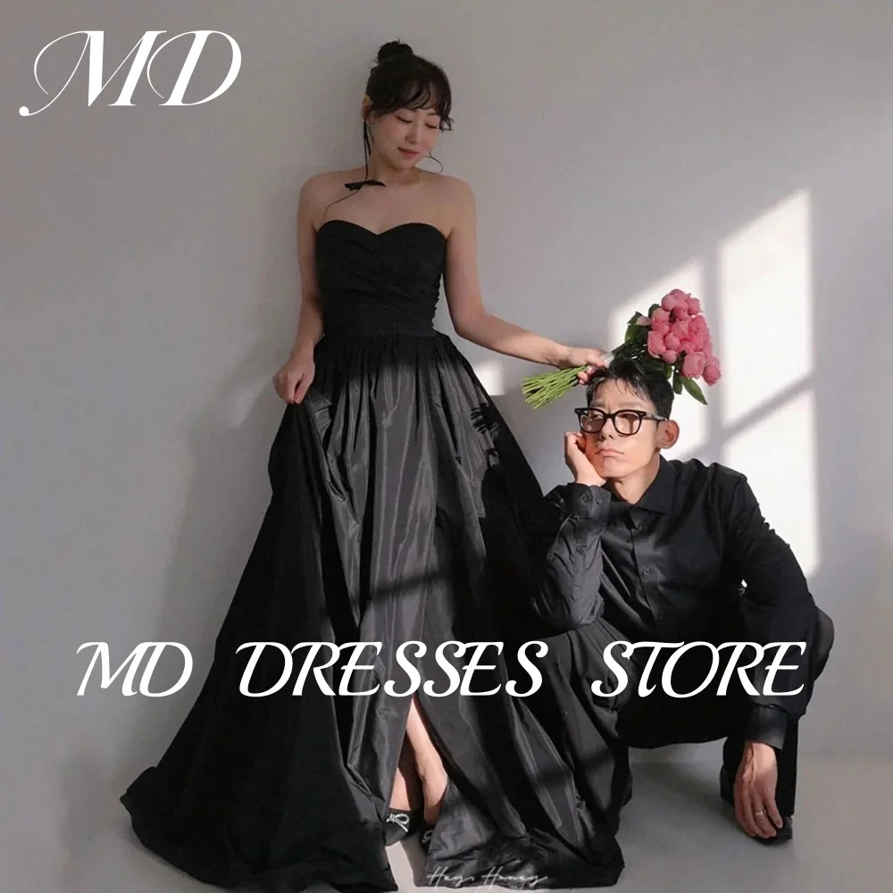 MD Elegant Black A-line Wedding Dresses Sweetheart Satin Bride Gowns Korea Photoshoot Tiered Reception Dress Customized 2025
MD Elegant Black A-line Wedding Dresses Sweetheart Satin Bride Gowns Korea Photoshoot Tiered Reception Dress Customized 2025