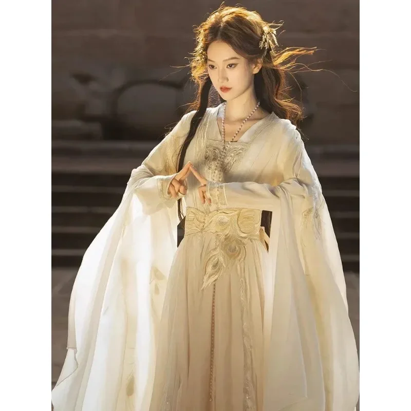 Chinese retro white fairy hanfu women's dress traditional costume, Halloween party cosplay costume
Chinese retro white fairy hanfu women's dress traditional costume, Halloween party cosplay costume