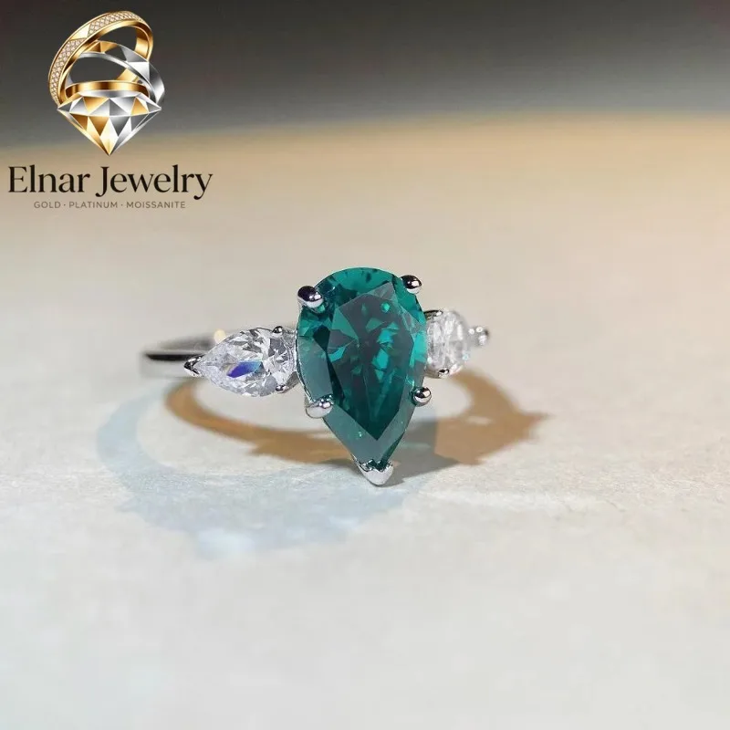 Elnar Jewelry Luxury Solid Platinum PT950 Women's Water Drop Pear Diamond Ring Wedding Ring Emerald Moissanite Diamond Ring
Elnar Jewelry Luxury Solid Platinum PT950 Women's Water Drop Pear Diamond Ring Wedding Ring Emerald Moissanite Diamond Ring