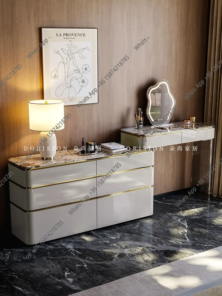 Light luxury dresser, chest cabinet integrated solid wood dresser, bedroom storage cabinet, multi-functional makeup table
Light luxury dresser, chest cabinet integrated solid wood dresser, bedroom storage cabinet, multi-functional makeup table