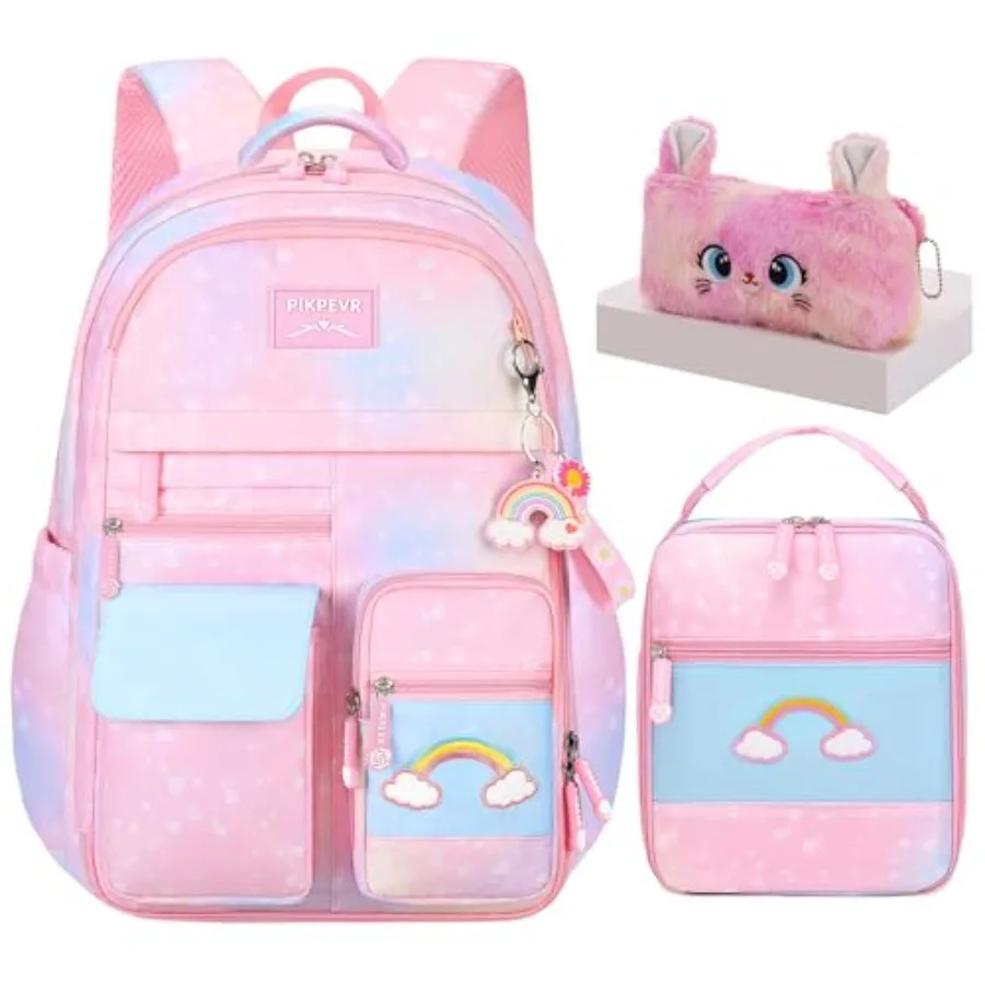 3Pcs Backpack For GirlsCute Rainbow Student School Backpack With Lunch Bag Pen Bag Set 17.5in
3Pcs Backpack For GirlsCute Rainbow Student School Backpack With Lunch Bag Pen Bag Set 17.5in