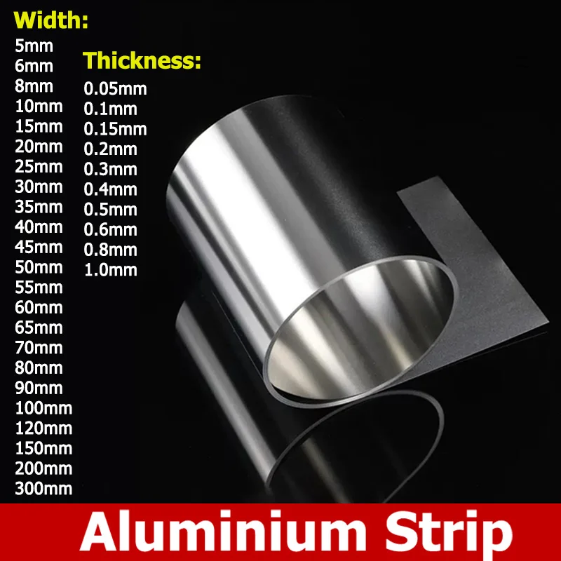 1M Aluminium Strip Sheet Coil Plate Thickness 0.02-2mm Width 10-500mm 0.03/0.04/0.05/ 0.1/0.2/0.3/0.4/0.5/0.6/0.8/1/1.2/1.5mm
1M Aluminium Strip Sheet Coil Plate Thickness 0.02-2mm Width 10-500mm 0.03/0.04/0.05/ 0.1/0.2/0.3/0.4/0.5/0.6/0.8/1/1.2/1.5mm