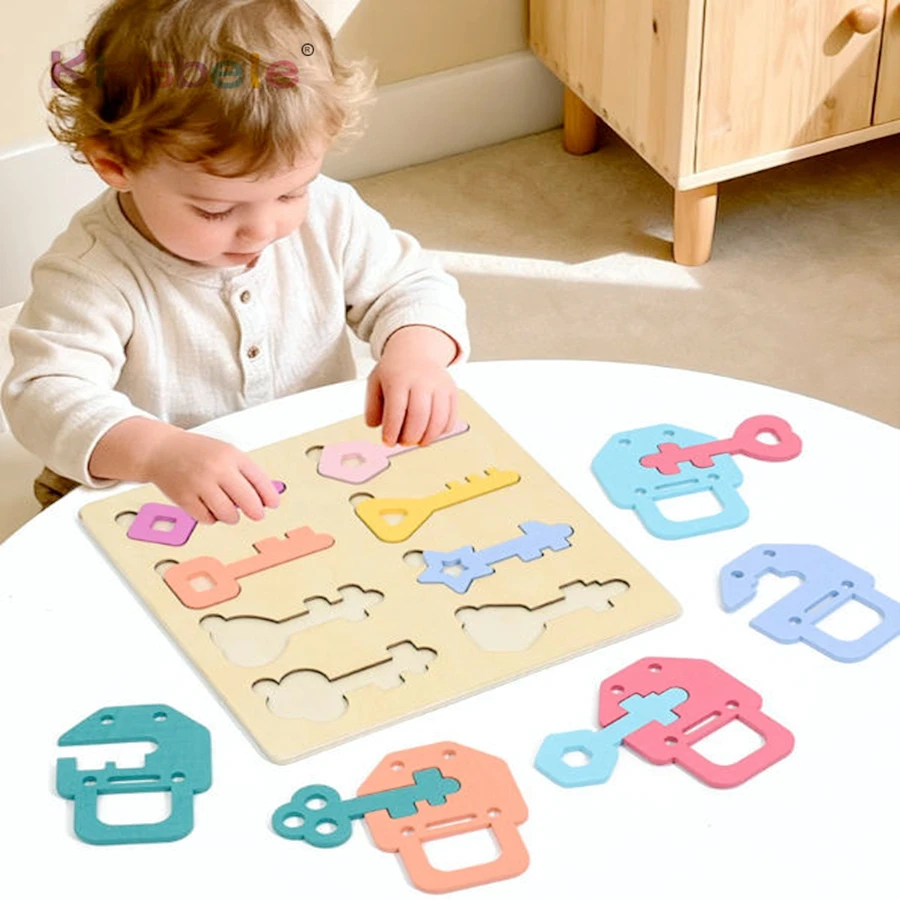 Wooden Lock & Key Matching Puzzle Board Game Shape Color Sorting Montessori Educational Toy for Toddlers Preschool Learning Gift
Wooden Lock & Key Matching Puzzle Board Game Shape Color Sorting Montessori Educational Toy for Toddlers Preschool Learning Gift