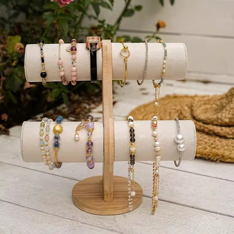 2 Tier Bracelet Holder Display Wooden Watch Stand Organizer T Bar Rack Storage Tower for Selling Retail
2 Tier Bracelet Holder Display Wooden Watch Stand Organizer T Bar Rack Storage Tower for Selling Retail