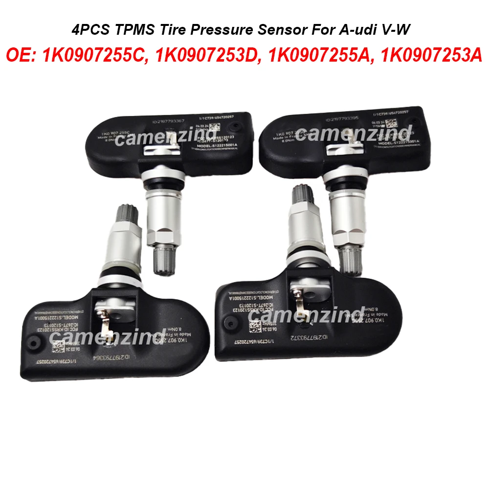 4PCS TPMS Tire Pressure Sensor 1K0907253D 1K0907255C 1K0907255A 1K0907253A For Volkswagen Beetle CC Eos GTI Golf Jetta 2.0L
4PCS TPMS Tire Pressure Sensor 1K0907253D 1K0907255C 1K0907255A 1K0907253A For Volkswagen Beetle CC Eos GTI Golf Jetta 2.0L