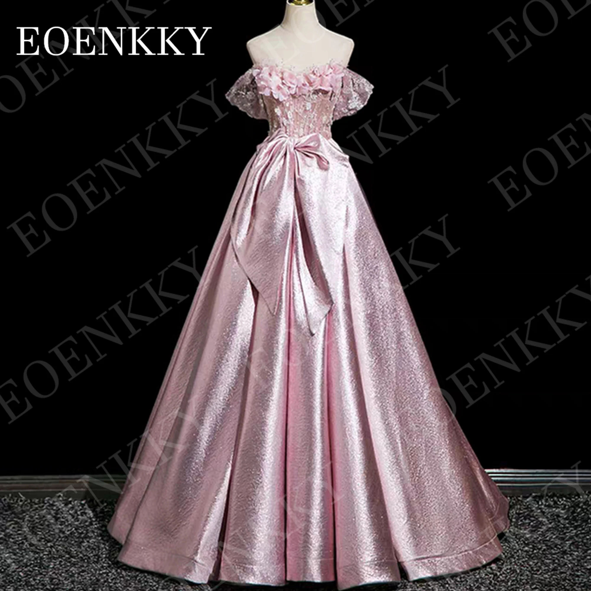 EOENKKY Pink Luxury Prom Dress Off the Shoulder 3D Flowers Sweetheart Neck A Line Satin Formal Evening Dresses Woman Customized
EOENKKY Pink Luxury Prom Dress Off the Shoulder 3D Flowers Sweetheart Neck A Line Satin Formal Evening Dresses Woman Customized