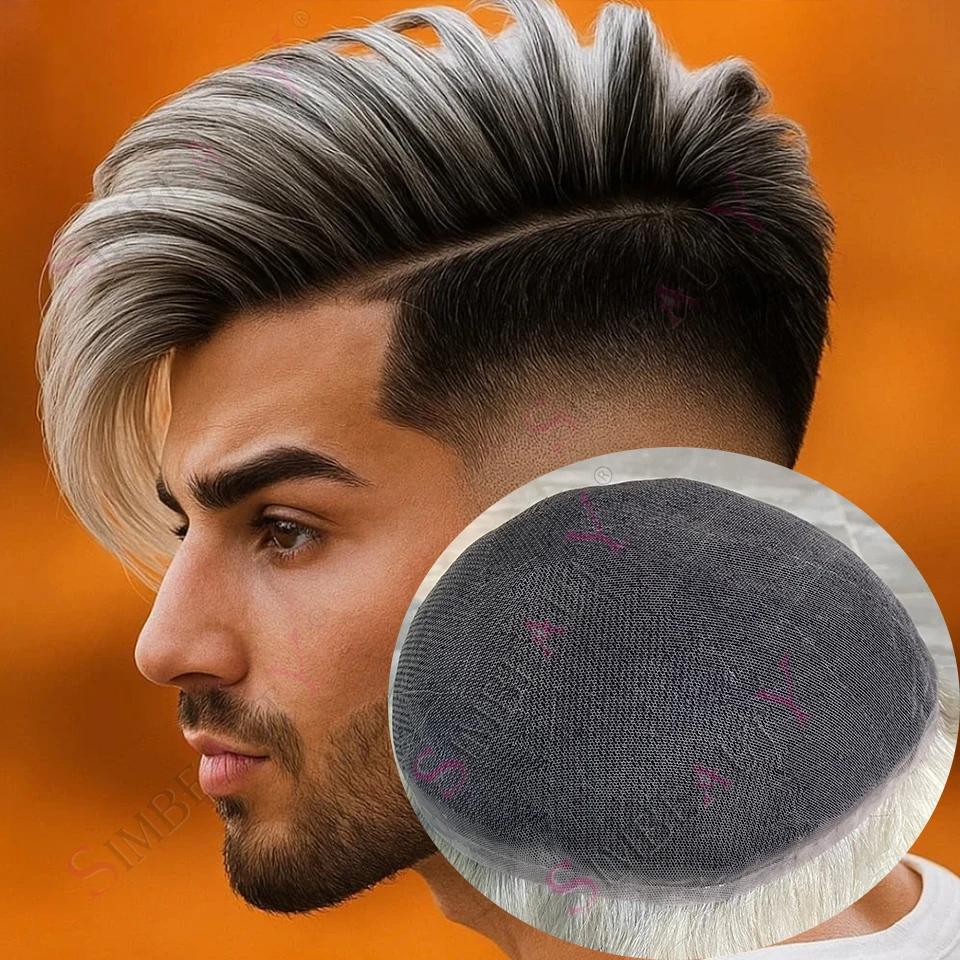 Undetectable Full Lace Mesh #1B Black Roots 60r Ombre Platinum Blonde Durable HD Lace Soft Human Hair Toupee Breathable Mans Wig
Undetectable Full Lace Mesh #1B Black Roots 60r Ombre Platinum Blonde Durable HD Lace Soft Human Hair Toupee Breathable Mans Wig