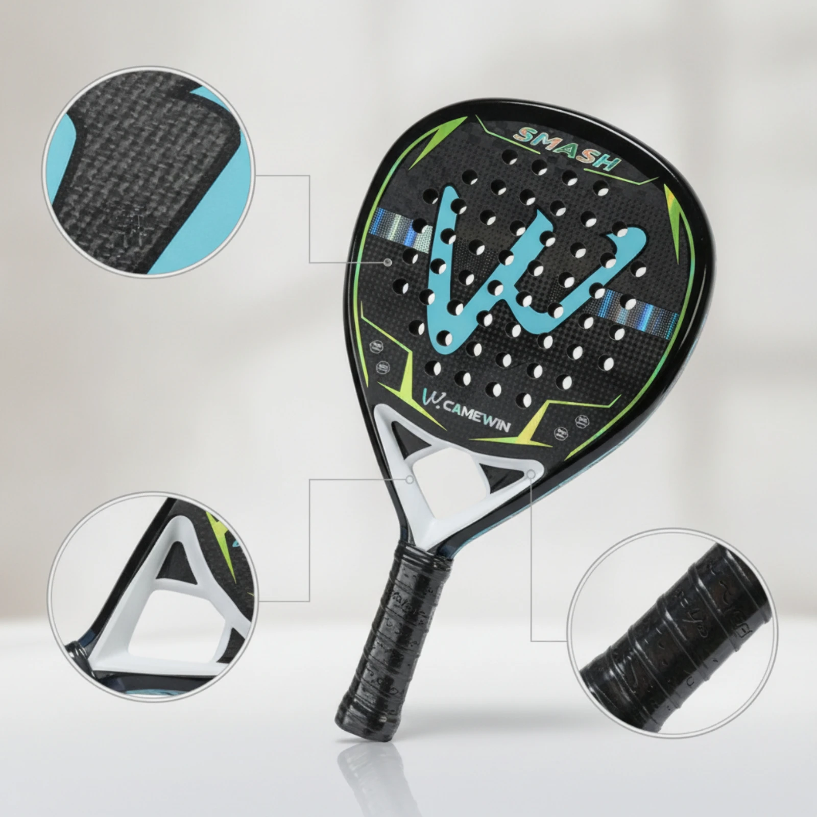 Beach Tennis Paddle with EVA Memory Foam Core Lightweight Beach Tennis Paddle with Balls Control Non-Slip for Adults, Court
Beach Tennis Paddle with EVA Memory Foam Core Lightweight Beach Tennis Paddle with Balls Control Non-Slip for Adults, Court