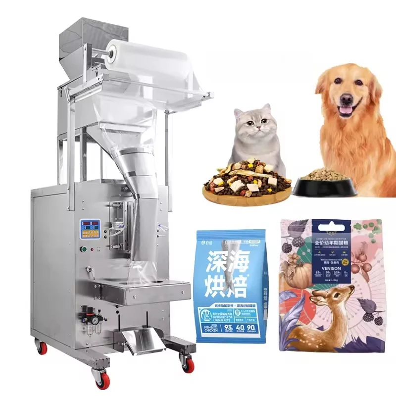 Pet Dog Food Cat Food Cat Litter Animal Feed Small Business Automatic Packaging Machine
Pet Dog Food Cat Food Cat Litter Animal Feed Small Business Automatic Packaging Machine