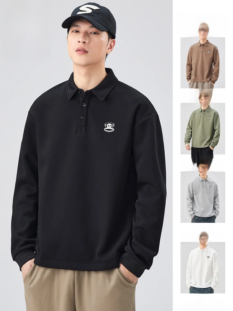 Мужская свободная повседневная толстовка Paul Frank с длинным рукавом и отложным воротником, весна-осень, комфортная, из хлопка и полиэстера
Мужская свободная повседневная толстовка Paul Frank с длинным рукавом и отложным воротником, весна-осень, комфортная, из хлопка и полиэстера