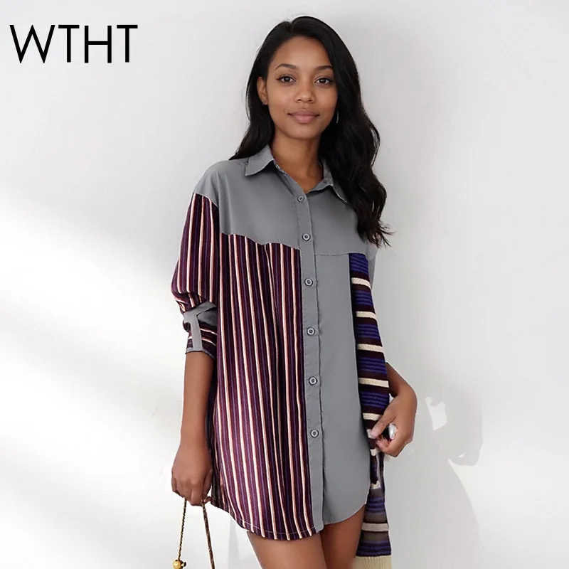 WTHT новая модная женская искусственная двухсекционная полосатая вязаная рубашка, осень 2021, модная блузка с длинными рукавами и лацканами, женская 1LS2540
WTHT новая модная женская искусственная двухсекционная полосатая вязаная рубашка, осень 2021, модная блузка с длинными рукавами и лацканами, женская 1LS2540