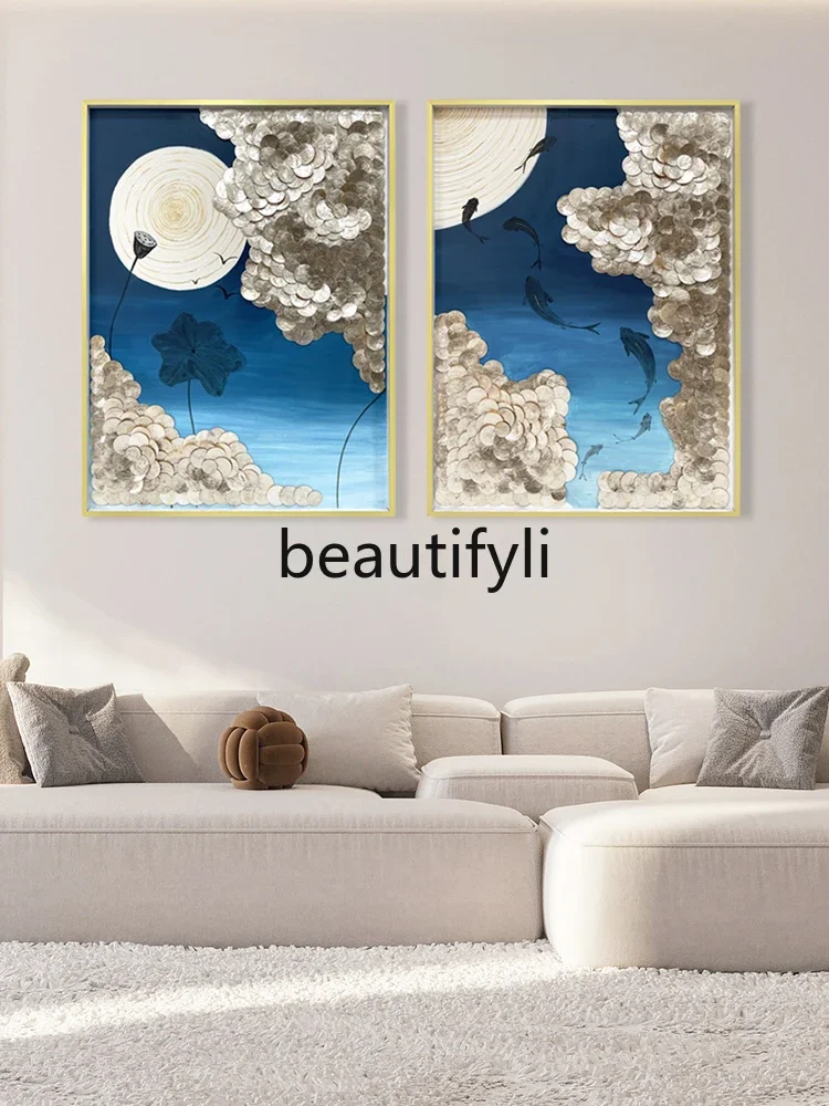 Lotus Pond Moonlight Shell Decorative Painting Light Luxury High-end Guest Restaurant Two-packs Hanging Paintings
Lotus Pond Moonlight Shell Decorative Painting Light Luxury High-end Guest Restaurant Two-packs Hanging Paintings