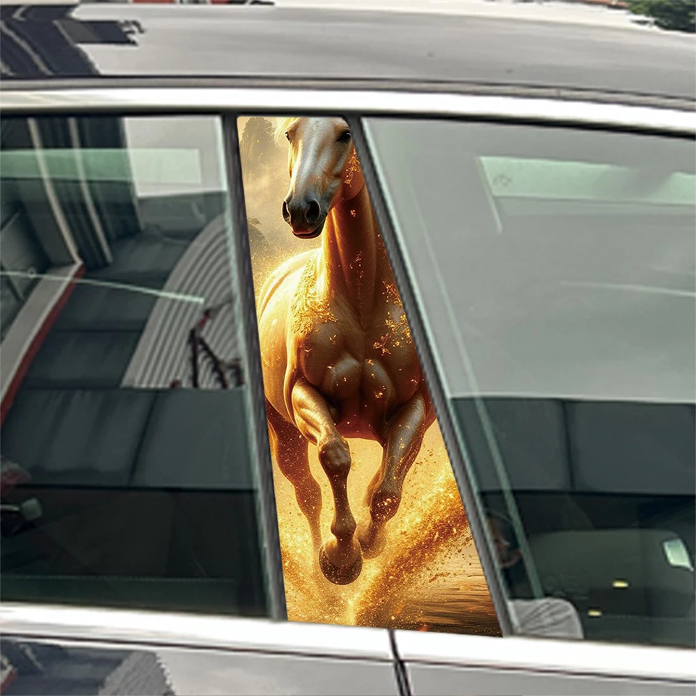 2PCS Golden Sparkle Horse Print Car B Pillar Sticker Waterproof Vinyl Decal Auto Middle Column Decoration
2PCS Golden Sparkle Horse Print Car B Pillar Sticker Waterproof Vinyl Decal Auto Middle Column Decoration