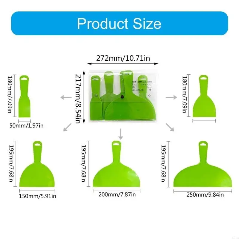 M7DA Complete Set Of 5 Lightweight Plastic Putty Scraper Ranging From 2 To 10 Inches For Wall Paper Repairs Spackling Taping
M7DA Complete Set Of 5 Lightweight Plastic Putty Scraper Ranging From 2 To 10 Inches For Wall Paper Repairs Spackling Taping