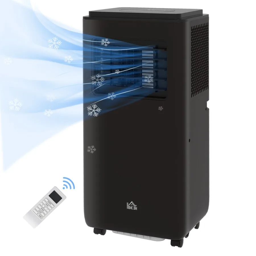 10000 BTU Portable Air Conditioner, Efficient Cooling for 440 Sq Ft, Dehumidifier, Fan, 24H Timer, Black
10000 BTU Portable Air Conditioner, Efficient Cooling for 440 Sq Ft, Dehumidifier, Fan, 24H Timer, Black