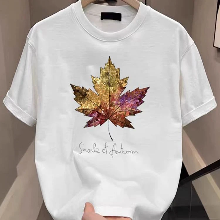 High-quality Men's Summer New Thick Pure Cotton T-shirt, with Printed Design, Stylish, Breathable, and Sweat-absorbing
High-quality Men's Summer New Thick Pure Cotton T-shirt, with Printed Design, Stylish, Breathable, and Sweat-absorbing