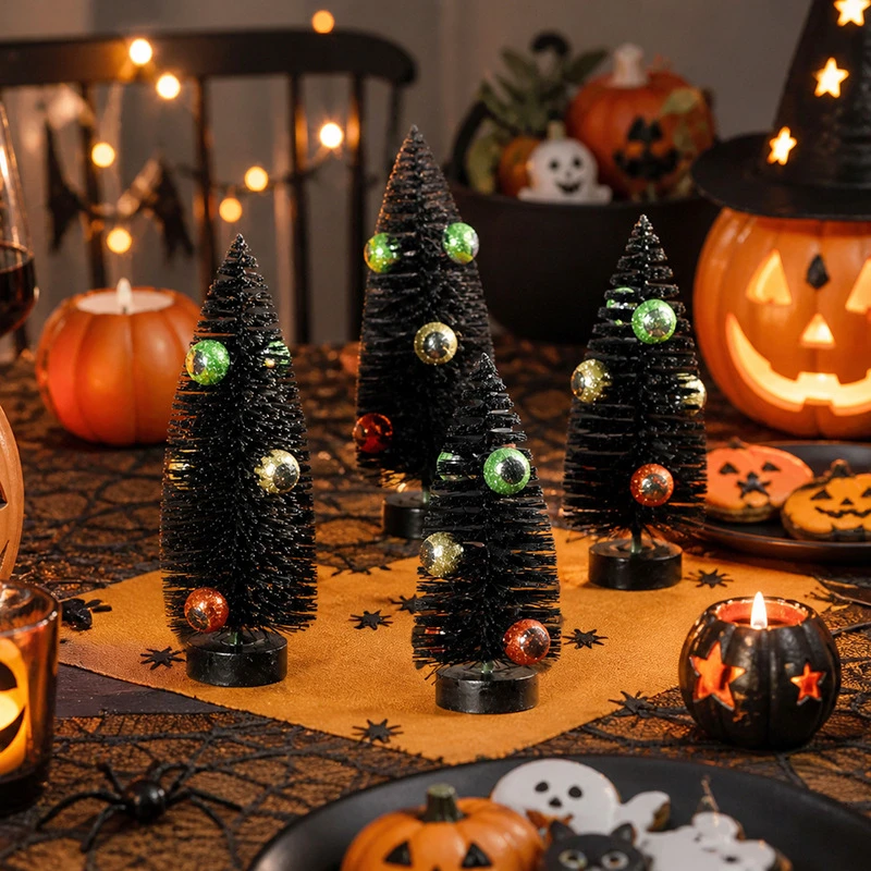 Halloween Black Christmas Tree Ornament: Eyeball Decoration—Creative Mini Tabletop Tree for a Dark-Themed Party
Halloween Black Christmas Tree Ornament: Eyeball Decoration—Creative Mini Tabletop Tree for a Dark-Themed Party