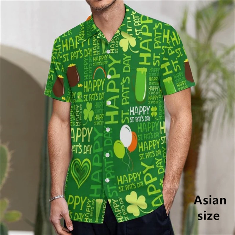 Men's Shirts St. Patrick's Day 3D Print Lucky Four Leaf Clover Printing Street Outdoor Casual Fashion Spring Button Women Blouse
Men's Shirts St. Patrick's Day 3D Print Lucky Four Leaf Clover Printing Street Outdoor Casual Fashion Spring Button Women Blouse