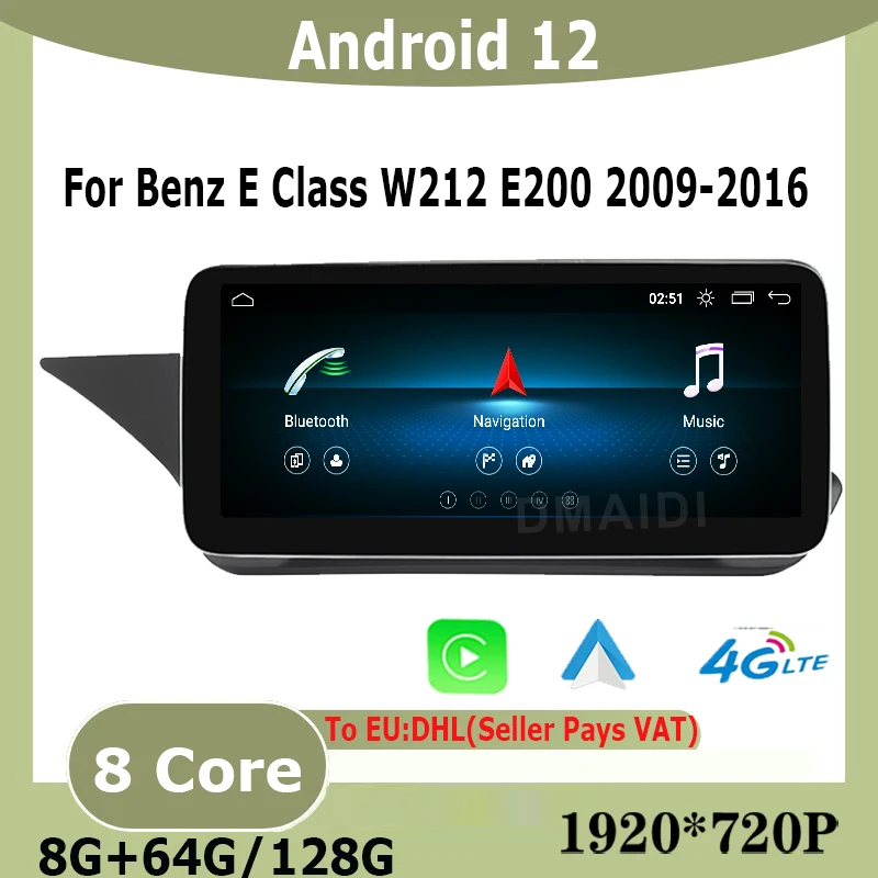 Android 12 128GB Car Radio For Mercedes Benz E Class W212 2009 - 2015 10.25 / 12.5 Inch Carplay GPS Navigation Multimedia Player
Android 12 128GB Car Radio For Mercedes Benz E Class W212 2009 - 2015 10.25 / 12.5 Inch Carplay GPS Navigation Multimedia Player